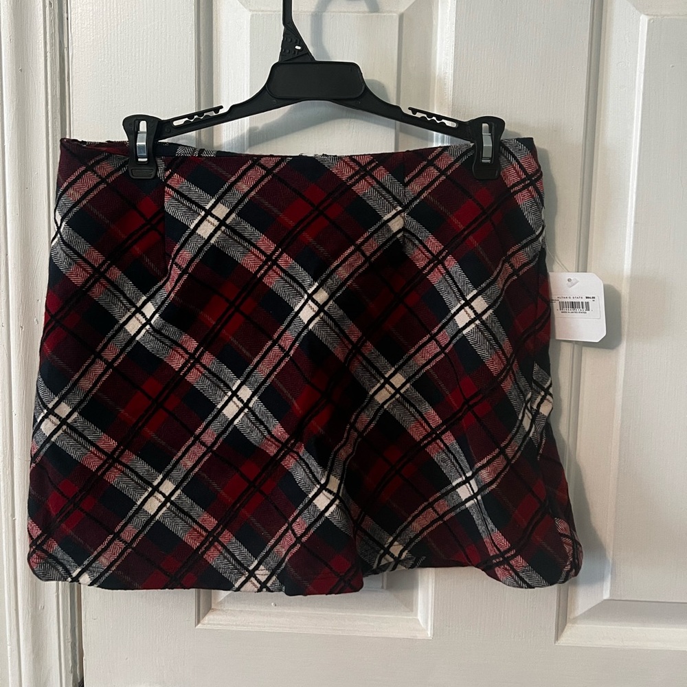 Altar'd State Black and Red Mini Skirt for Work